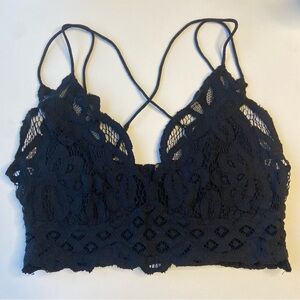FREE PEOPLE Lace Bralette Black Medium